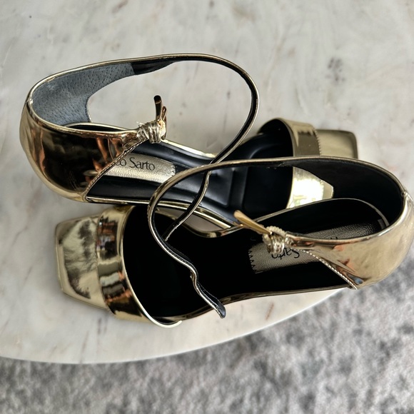 Franco Sarto metallic gold heels - Picture 11 of 13